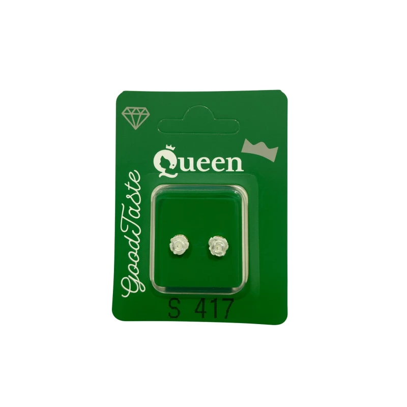 Queen Medical-Grade Stud Earrings – Pair, Hypoallergenic Surgical Steel & Gold-Plated, Secure - Queen