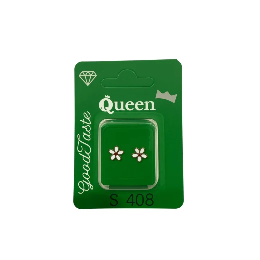 Queen Medical-Grade Stud Earrings – Pair, Hypoallergenic Surgical Steel & Gold-Plated, Secure Queen Medical-Grade Stud Earrings – Pair, Hypoallergenic Surgical Steel & Gold-Plated, Secure