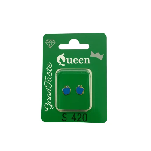 Queen Medical-Grade Stud Earrings – Pair, Hypoallergenic Surgical Steel & Gold-Plated, Secure Queen Medical-Grade Stud Earrings – Pair, Hypoallergenic Surgical Steel & Gold-Plated, Secure
