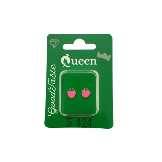 Queen Medical-Grade Stud Earrings – Pair, Hypoallergenic Surgical Steel & Gold-Plated, Secure Queen Medical-Grade Stud Earrings – Pair, Hypoallergenic Surgical Steel & Gold-Plated, Secure