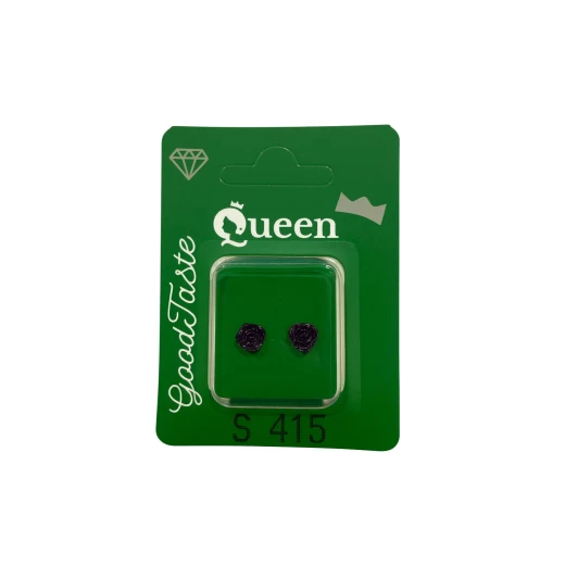Queen Medical-Grade Stud Earrings – Pair, Hypoallergenic Surgical Steel & Gold-Plated, Secure Queen Medical-Grade Stud Earrings – Pair, Hypoallergenic Surgical Steel & Gold-Plated, Secure