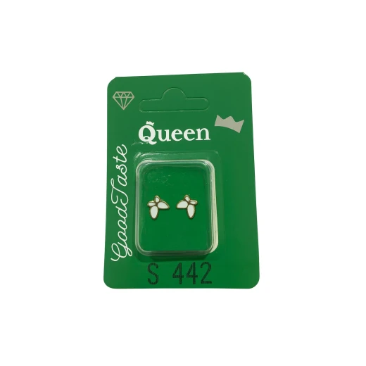 Queen Medical-Grade Stud Earrings – Pair, Hypoallergenic Surgical Steel & Gold-Plated, Secure Queen Medical-Grade Stud Earrings – Pair, Hypoallergenic Surgical Steel & Gold-Plated, Secure