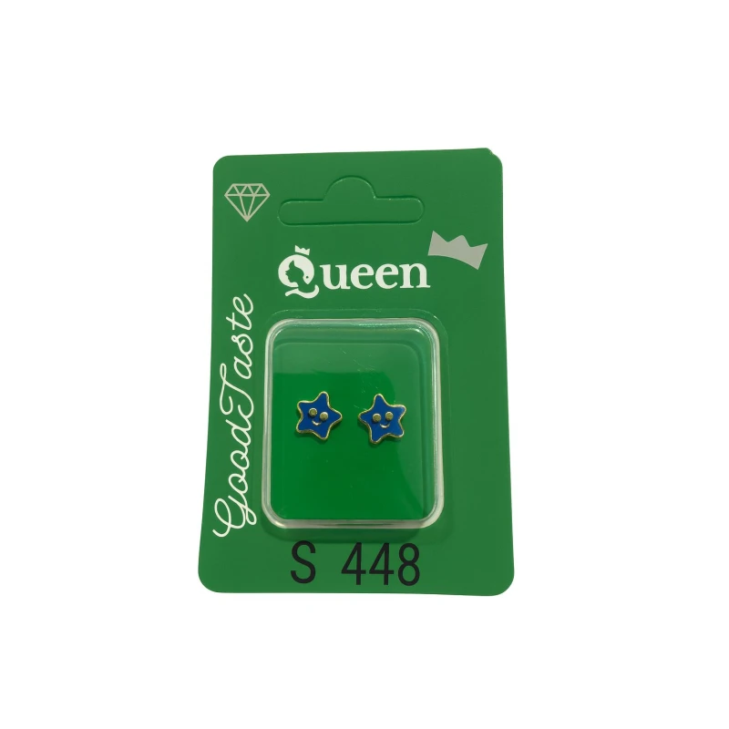 Queen Medical-Grade Stud Earrings – Pair, Hypoallergenic Surgical Steel & Gold-Plated, Secure - Queen