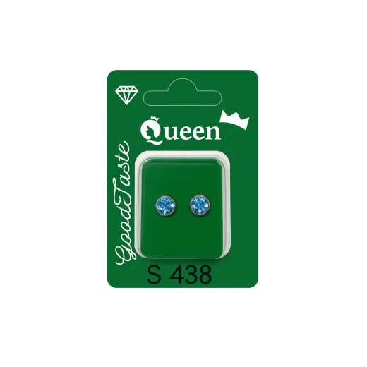 Queen Medical-Grade Stud Earrings – Pair, Hypoallergenic Surgical Steel & Gold-Plated, Secure Queen Medical-Grade Stud Earrings – Pair, Hypoallergenic Surgical Steel & Gold-Plated, Secure