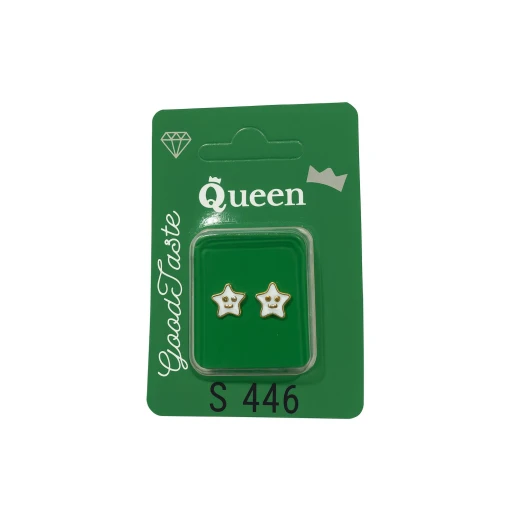 Queen Medical-Grade Stud Earrings – Pair, Hypoallergenic Surgical Steel & Gold-Plated, Secure Queen Medical-Grade Stud Earrings – Pair, Hypoallergenic Surgical Steel & Gold-Plated, Secure