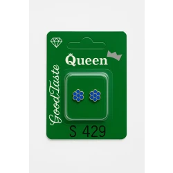 Queen Medical-Grade Stud Earrings – Pair, Hypoallergenic Surgical Steel & Gold-Plated, Secure
