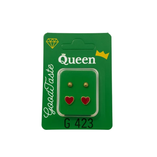 Queen Medical-Grade Stud Earrings –2 Pairs, Hypoallergenic Surgical Steel & Gold-Plated, Secure Queen Medical-Grade Stud Earrings –2 Pairs, Hypoallergenic Surgical Steel & Gold-Plated, Secure