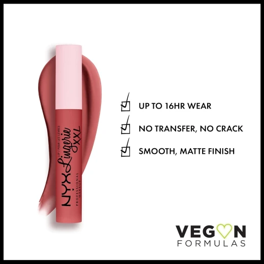 أحمر شفاه سائل مطفي NYX Lip Lingerie Xxpose Me يدوم 16 ساعة: تغطية كاملة، ملمس مريح للغاية، 4 مل، ألوان متنوعة - ان واي اكس - Image 2