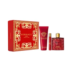 مجموعة هدايا عطر فرزاتشي إيروس فليم للرجال، بخاخ ماء عطر، حجم السفر، جل استحمام