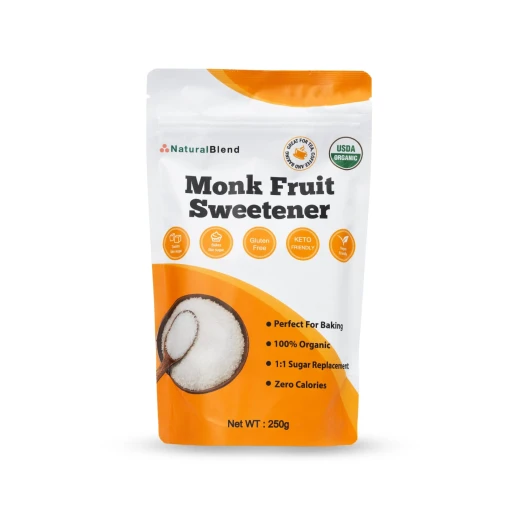 Urganica Naturalblend Organic Monk Fruit Sweetener 250g, Sugar Substitute for Keto Diets Urganica Naturalblend Organic Monk Fruit Sweetener 250g, Sugar Substitute for Keto Diets