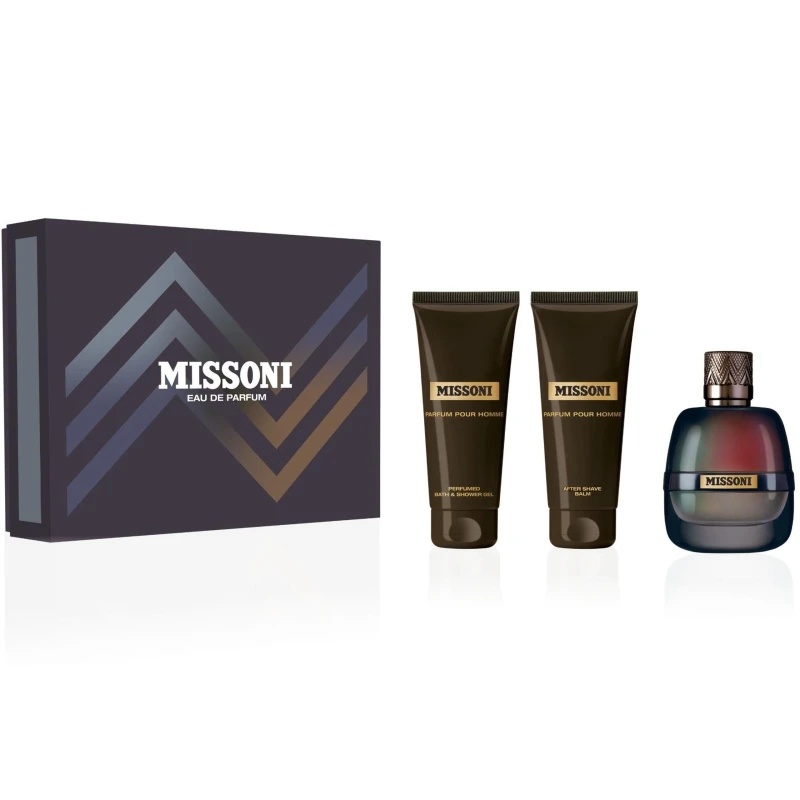 Missoni Pour Homme Men's Fragrance Gift Set, Eau De Parfum, Shower Gel, After Shave, Italy - Missoni