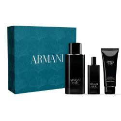 مجموعة هدايا عطر جورجيو أرماني كود أو دو تواليت للرجال: تتضمن عبوات 75 مل و 15 مل، مثالية للإهداء والسفر، عطر كلاسيكي