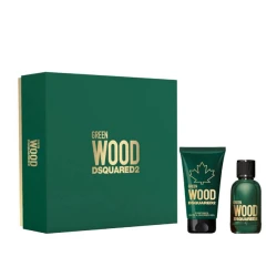 DSQUARED Green Wood Men's Fragrance Set, 2 Piece, Eau de Toilette 3.4 oz and Shower Gel 5 oz
