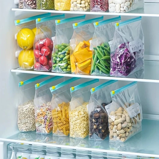 Reusable Freezer Bags Leak Proof Zipper Lock 15 Pieces - K store - Image 4