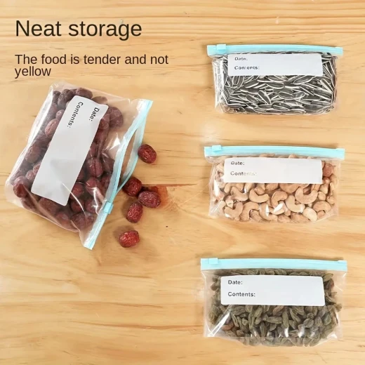 Reusable Freezer Bags Leak Proof Zipper Lock 15 Pieces - K store - Image 3