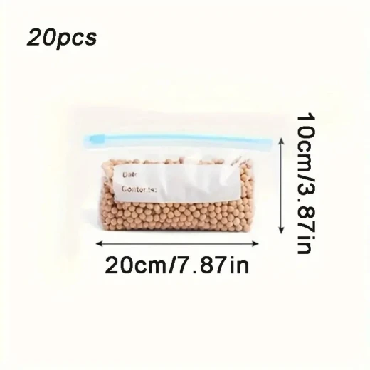 Reusable Freezer Bags Leak Proof Zipper Lock 15 Pieces - K store - Image 8