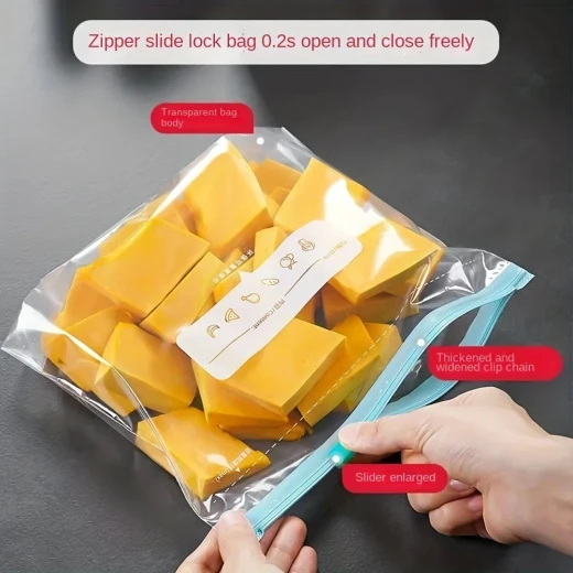 Reusable Freezer Bags Leak Proof Zipper Lock 15 Pieces - K store - Image 11