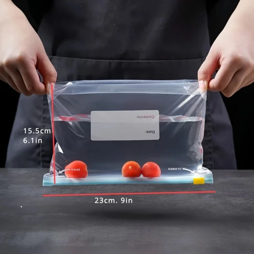 Reusable Freezer Bags Leak Proof Zipper Lock 15 Pieces - K store - Image 10
