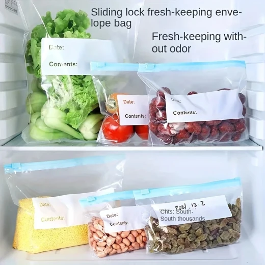 Reusable Freezer Bags Leak Proof Zipper Lock 15 Pieces - K store - Image 13