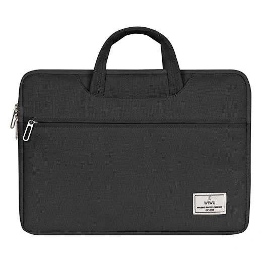 WIWU Slim Handbag for 14-Inch Laptop – Water-Resistant, Lightweight Design with Front Pocket & Detachable Shoulder Strap (36×25.5×8.5 cm) - Wiwu