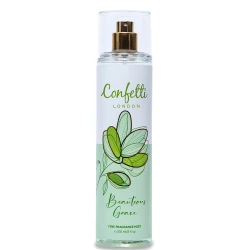 Confetti London Beauteous Grace Body Mist 236m, Soft, Elegant Floral Fragrance with Peach, Jasmine & Clean Musk for Daily Freshness and Feminine Grace