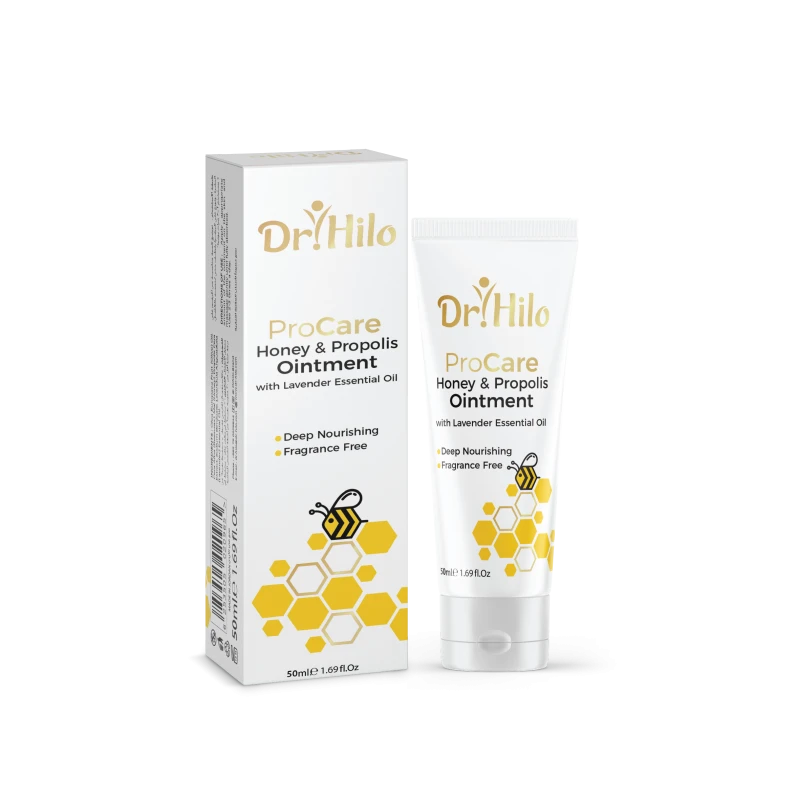 Dr. Hilo Procare Healing Ointment 50ml with Natural Honey, Beeswax & Vitamin E, Soothes Burns, Diaper Rash, Cracked Skin & Intense Skin Repair, Safe from Birth - Dr. Hilo