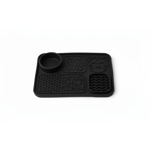 Wimow Pet Food Bowl Mat | Waterproof & Non-Slip Silicone | Keeps Floors Clean, Black Wimow Pet Food Bowl Mat | Waterproof & Non-Slip Silicone | Keeps Floors Clean, Black