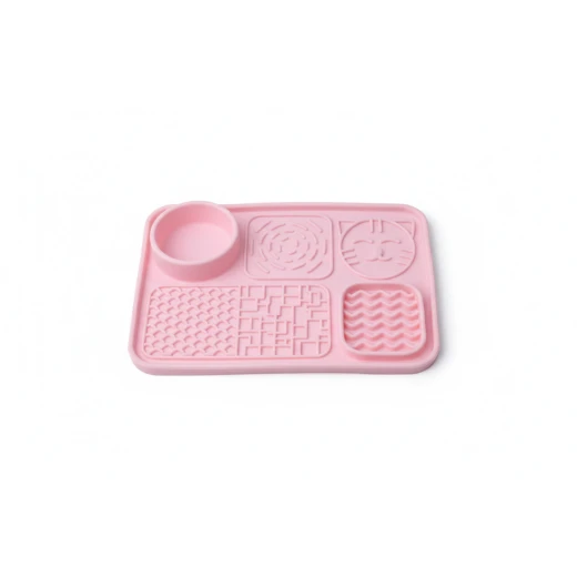 Wimow Pet Food Bowl Mat | Waterproof & Non-Slip Silicone | Keeps Floors Clean, Pink Wimow Pet Food Bowl Mat | Waterproof & Non-Slip Silicone | Keeps Floors Clean, Pink