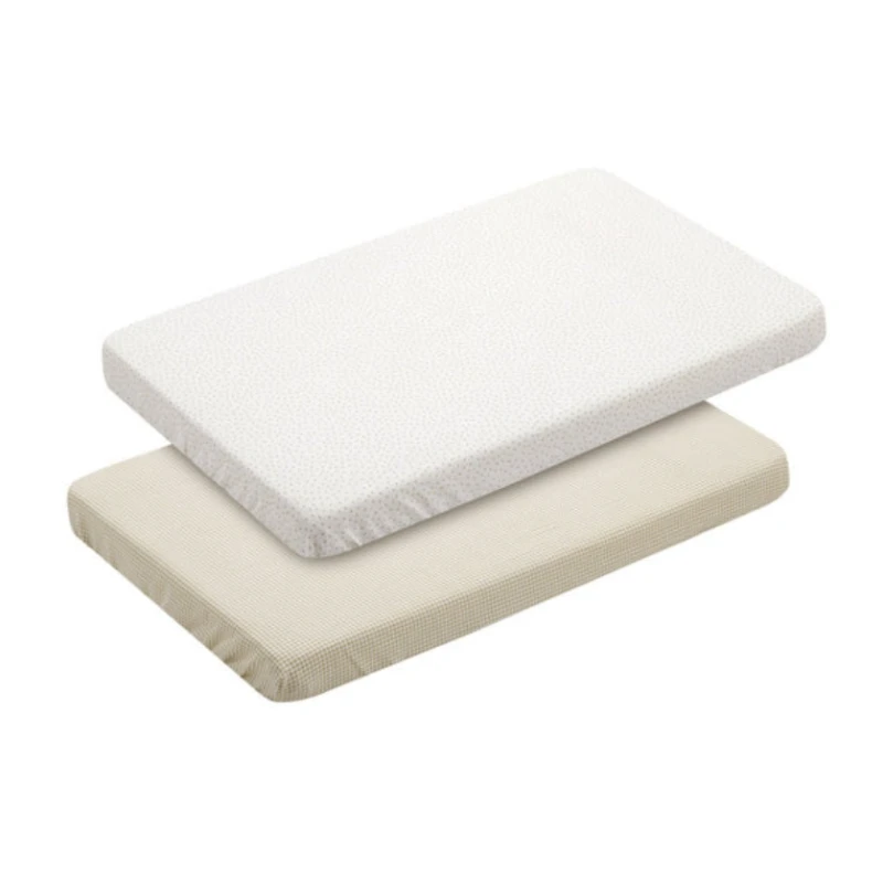 Cambrass 2 Fitted Sheet Set 50x80 cm, 100% Egyptian Cotton, Beige - Cambrass