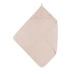 Meyco Soft Pink Hooded Baby Bath Towel 80x80 cm: Luxurious, Absorbent, and Gentle on Delicate Skin, Featuring a Convenient Hood for Cozy Comfort, Perfect for Newborns and Infants - Meyco
