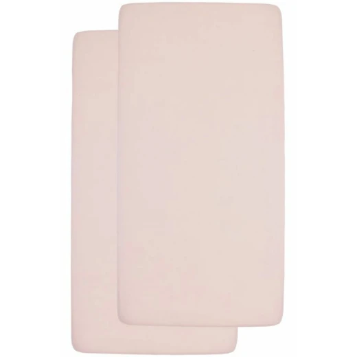 Meyco Jersey Fitted Sheet 2-Pack Soft Pink 60x120 cm Breathable Cotton Meyco Jersey Fitted Sheet 2-Pack Soft Pink 60x120 cm Breathable Cotton