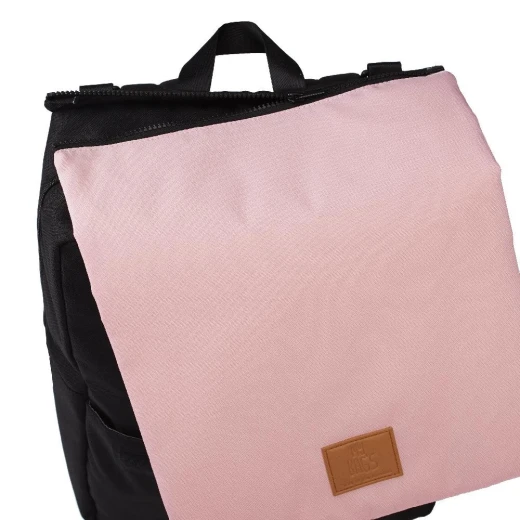 My Bag's Reflap Eco Backpack Black and Pink Recycled PET Bottles - My Bag's - Image 3