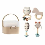 Royalcare Baby Rattle Set of 4 with Storage Box, Teething Relief, Sensory Development - Royalcare