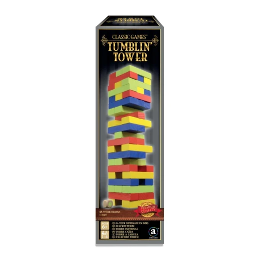 Ambassador Classic Games Wood Tumblin' Tower Colored Set of 48 Blocks Ages 6+ Years Ambassador Classic Games Wood Tumblin' Tower Colored Set of 48 Blocks Ages 6+ Years
