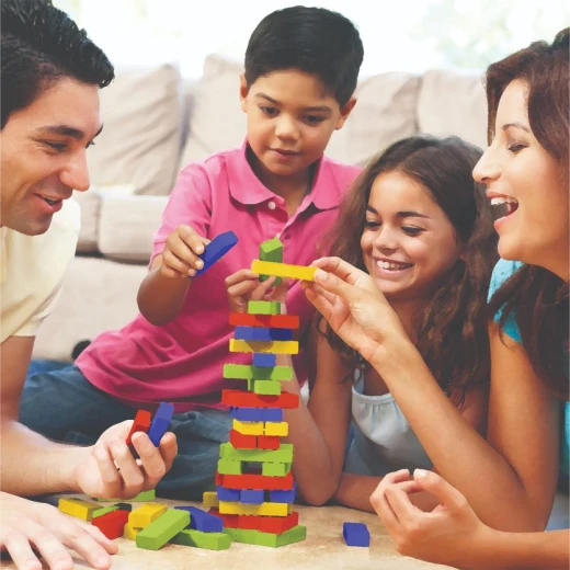 Ambassador Classic Games Wood Tumblin' Tower Colored Set of 48 Blocks Ages 6+ Years - Ambassador - Image 4