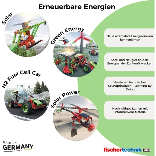fischertechnik Green Energy Construction Kit Renewable Energy Educational Toy Set 339 Pieces Ages 9+ - Fischertechnik - Image 9