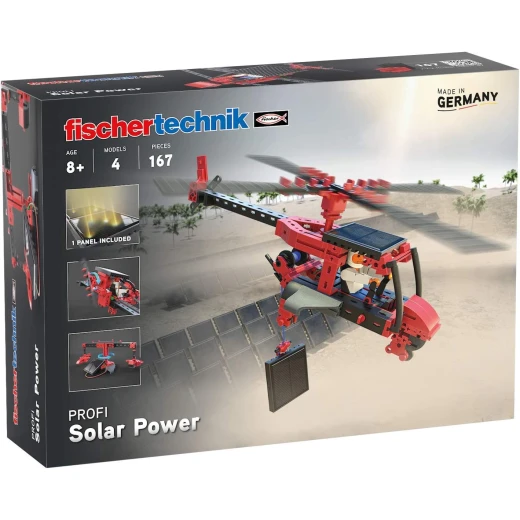 Fischertechnik 559882 PROFI Solar Power, Construction Set for Children from 8 Years and Above, Solar Experiment Set with Solar Panel and Solar Motor, 4 Models 167 Pieces Educational Toy