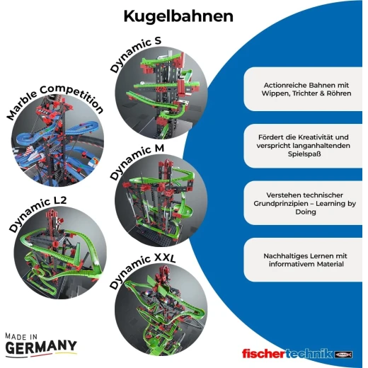 Fischertechnik Dynamic M Construction Set: 557 Piece Marble Run with Sound and Action ages 7+ - Fischertechnik - Image 3