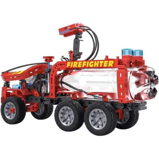 Fischertechnik 564069 Advanced Firefighter - Kit for Children from 7 Years, Experiment Kit with Fire Engine & Spray Function, Promotes Technical Understanding, Black, Medium - Fischertechnik - Image 5