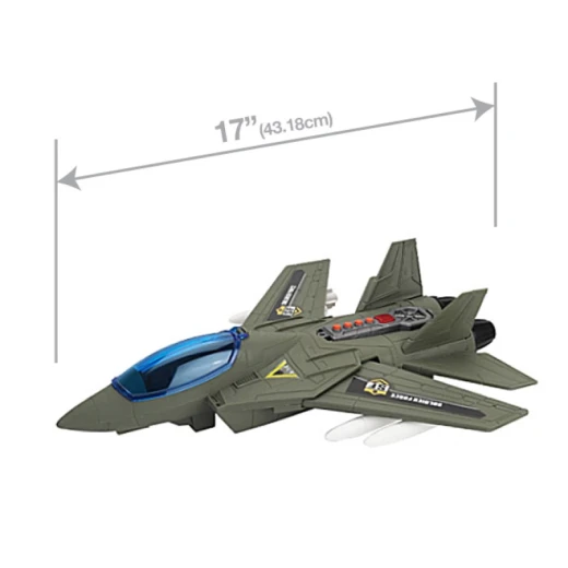 Chap Mei Soldier Force Military Vehicle Playset F14 Fighter Jet, Battle Boat, Tank, ATV, Chopper, 5 Action Figures - Chap Mei - Image 2