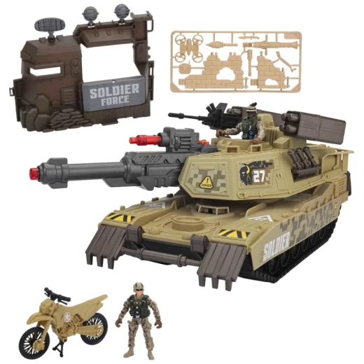 Chap Mei Soldier Force Armored Siege Tank Playset with Action Figures, Camouflage, and Sound Effects - Chap Mei - Image 2