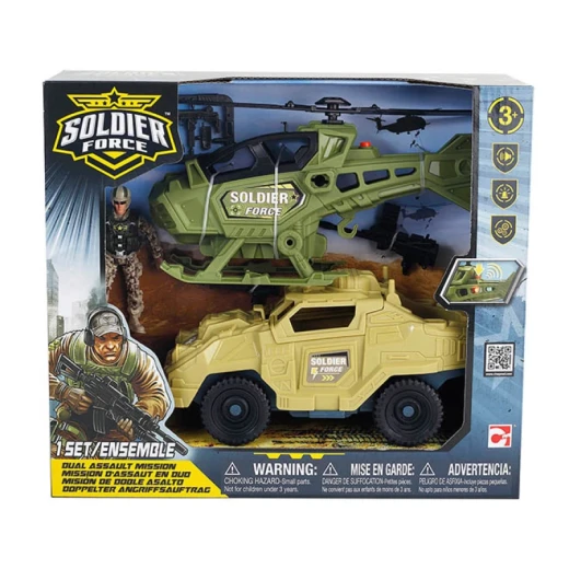 Chap Mei Soldier Force L&S Dual Assault Mission Playset Action Figure Tank Helicopter Chap Mei Soldier Force L&S Dual Assault Mission Playset Action Figure Tank Helicopter
