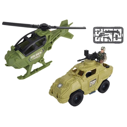 Chap Mei Soldier Force L&S Dual Assault Mission Playset Action Figure Tank Helicopter - Chap Mei - Image 4