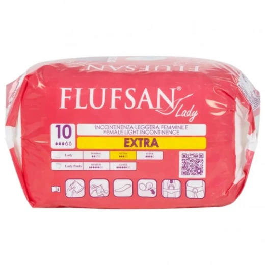 فوط سلس البول النسائية سوبر بلس (SUP-PLUS) ,10 قطع, امتصاص عالي، مضادة للحساسية، تثبيت آمن, مصممة لحماية وراحة قصوى من فلف سان - فلَف سان - Image 2