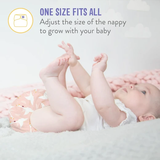Bambino Mio Reusable Miosolo all-in-one Nappy, onesize, Safari stains - Bambino mio - Image 3