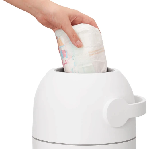 Chicco Diaper Bucket, Odor Control, Holds 25-30 Diapers, Easy Clean, White - Chicco - Image 2