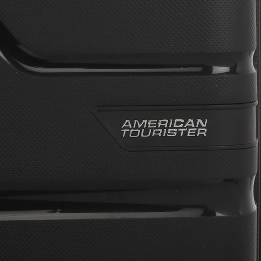 American Tourister Upland Plus Black 55cm Cabin Suitcase 4 Wheels, Lightweight Travel Luggage - American Tourister - Image 2