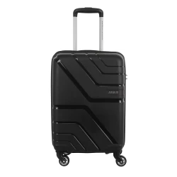 American Tourister Upland Plus Black 55cm Cabin Suitcase 4 Wheels, Lightweight Travel Luggage