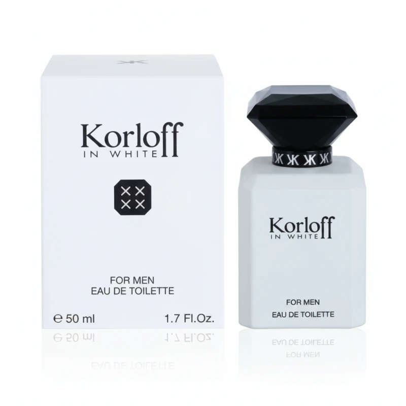 Korloff In White Eau de Toilette 50ml Men's Fragrance, Aromatic Fougere Scent - Korloff