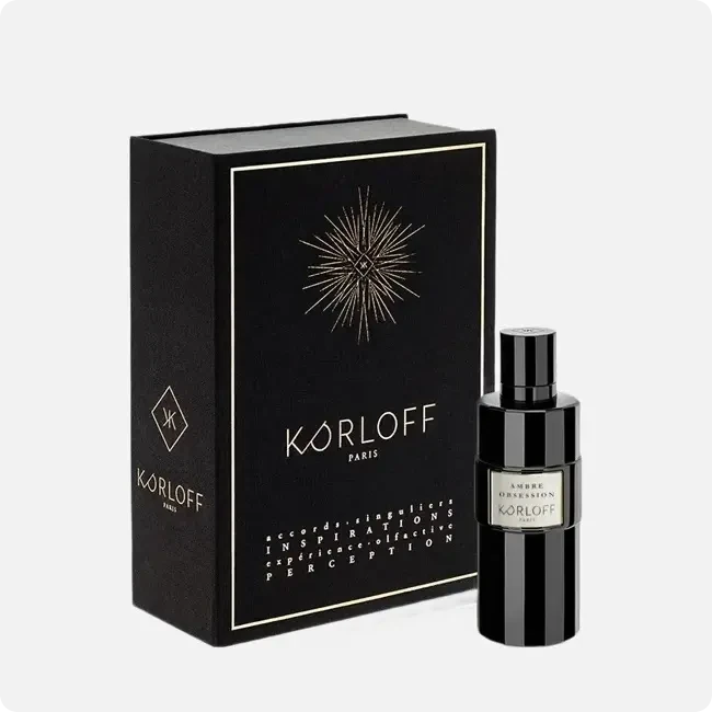 Korloff Mémoire Collection Ambre Obsession Unisex Eau de Parfum 100ml: A Luxurious Fragrance Experience with Warm Amber Notes and Long Lasting Scent for All Genders - Korloff
